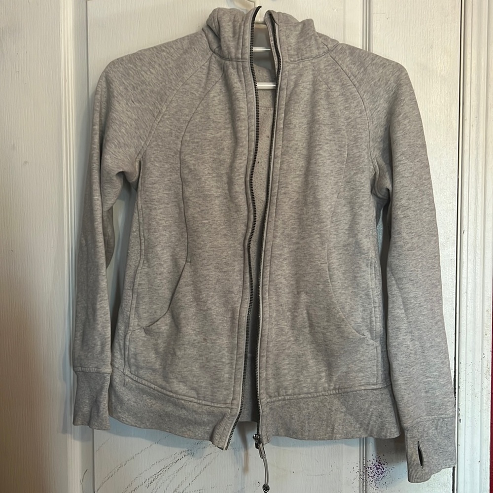 Grey Lululemon full zip scuba